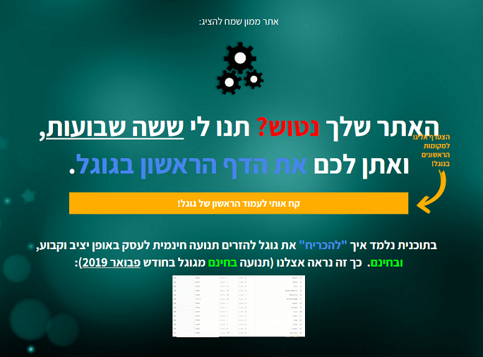 קורס מכונת הלידים - קידום אתרים